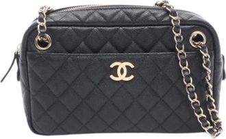 Chanel Pre-owned Vintage Schoudertas - Dames - Vintage Schoudertas - Zwart - ONE Size - Leer - Vintage