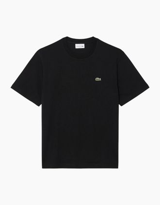 Lacoste Mens Lacoste Mens T Shirts TH7318 Classic Fit Crew Neck Short Sleeve Summer Tee - Black - Size: 42