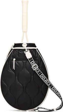 Caraa Tennis Quilted Sling Handbag In Black