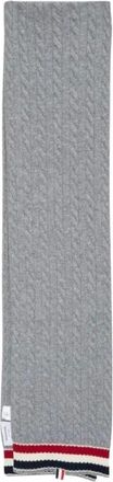 Thom Browne Kabel- en Ribsjaal - Dames - Accessoires - Grijs - Maat: ONE Size Wol