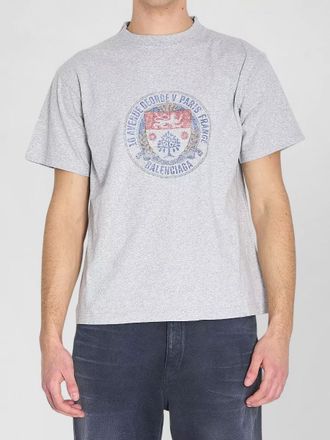 Balenciaga cotton ribbed regular-fit logo-print t-shirt
