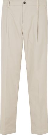 Department Five Beige Wide-Leg Pleated Technical Drill Pants