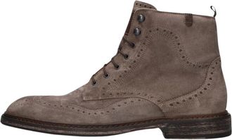 Floris Van Bommel Brogue Veterlaarzen - Heren - Veterlaarzen - Beige - 44 2/3 EU - Su&egrave;de - Schoenen