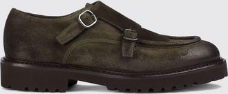 Doucal's Monk strap in pelle di vitello scamosciata con doppia fibbia