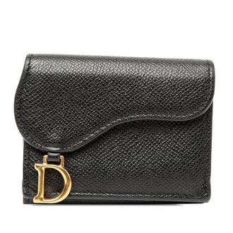 Dior Pre-owned Dior Grained Calfskin Saddle Trifold Wallet Ladies 7YFILHMBLC0WW234