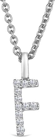 The Diamond Store Love Letter Initial F Lab Diamond Necklace set in 9K White Gold