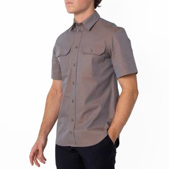 Burberry Equestrian Knight Motif Cotton Poplin Shirt, Size Large