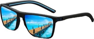 Generic Fashion Nail Decoration Vintage Square Polarized Sunglasses Men Women, UV400 Driving Fishing Sunglasses, Classic Polarized Shades Outdoor Eyewear(566(