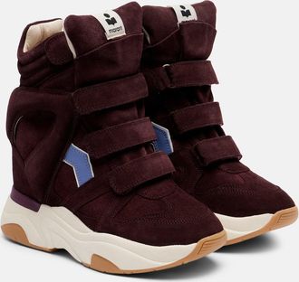 Isabel Marant Sneakers Balskee in suede con zeppa