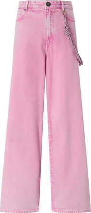 Pinko Lauryn Jeans In Pink Cotton