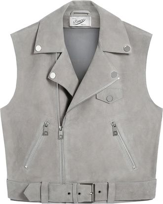 Pence Anemone Cropped Leather Biker Vest