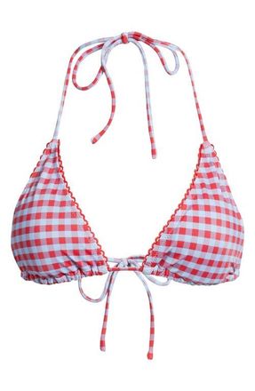 Damson Madder Triangle Bikini Top in Blue/Red at Nordstrom, Size 12 Us