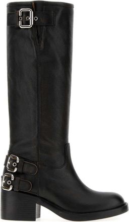 Chlo&eacute; Black Leather Boots