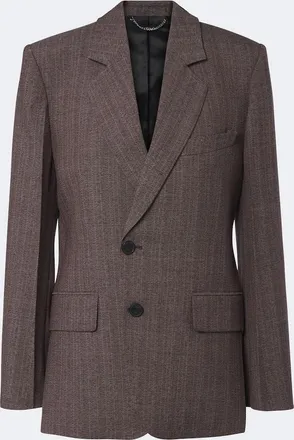 Victoria Beckham Striped single-breasted blazer