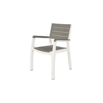 Keter Sedia Da Giardino Keter Harmony In Polipropilene Colore Bianco E Cappuccino, 59x60x86 Cm