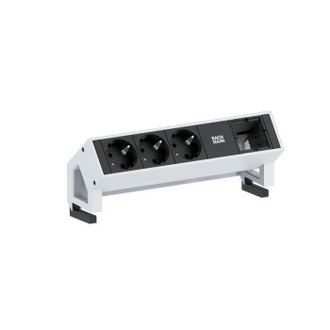 Bachmann Desk 2 Regleta De Enchufes De Aluminio 239 Mm Para Escritorio