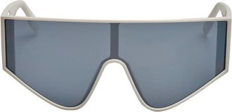 Karl Lagerfeld Panoramische Masker Zonnebril - Dames - Zonnebrillen - Wit - ONE Size - Accessoires