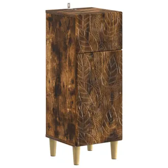 vidaXL Armario De Almacenamiento Para Ba&ntilde;o Delft Roble Ahumado Vidaxl