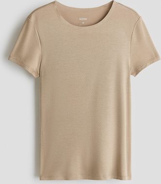 H&M Warming T-Shirt in Slim Fit - Brown