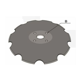 AMA Disco frangizolle dentato con &Oslash; 510mm spessore 5mm e foro centrale di 61mm