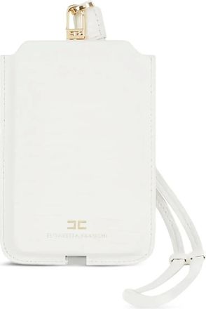 Elisabetta Franchi crocodile-print phone case - Toni neutri