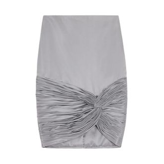 Valentino Falda con Nudo Delantero Drapeado - Skirts - Mujer - Gris - M