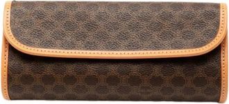 Celine Pre-owned Canvas Clutch - Dames - Vintage Clutch - Bruin - ONE Size - Leer - Vintage