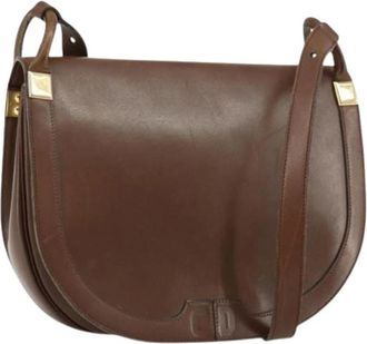 Dior Pre-owned Cross Body Bags, female, Brown, Size: ONE SIZE Pre-owned Leather Vintage Shoulder Bag