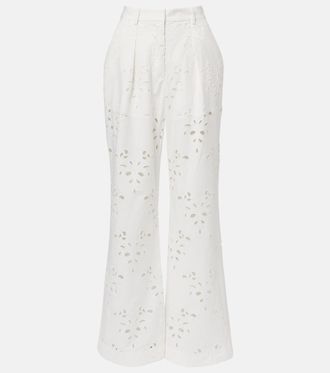 Rebecca Vallance Artesan broderie anglaise flared pants