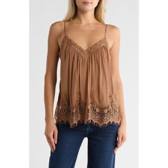 Ramy Brook Cesca Lace Trim Camisole in Caramel at Nordstrom Rack, Size Large