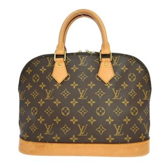 Louis Vuitton Alma Handbag Monogram Canvas Brown Canvas Handbag (Pre-Owned)
