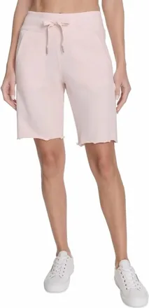 Calvin Klein Womens Performance Drawstring Shorts In Cloud Pink