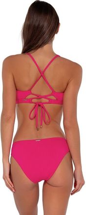 Sunsets Collins Hipster Bikini Swim Bottoms in Begonia Sandbar Rib at Nordstrom, Size X-Large