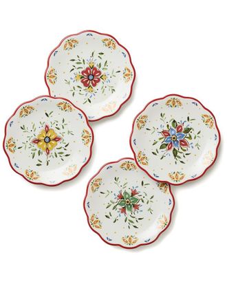 Certified International Provence Set Of 4 Assorted Canape Plates