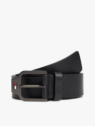 Tommy Hilfiger Scanton Logo Textured Leather Belt