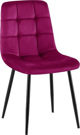 Clp Silla De Comedor Antibes Tapizada En Terciopelo Lila