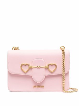 Love Moschino heart-detail shoulder bag - women - Polyurethane - OS - Pink