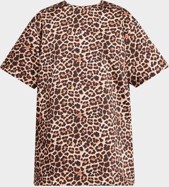 Marques Almeida Leopard-Print T-Shirt Dress