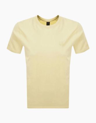 Moose Knuckles Mens Duluth Embroidered Logo Regular Fit Yellow T-Shirt - Size: 36