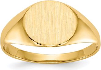 Diamond2Deal 14k Yellow Gold Open Back Signet Ring