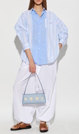 Marni Asymmetrical Cut Shirt, Womens, Blue