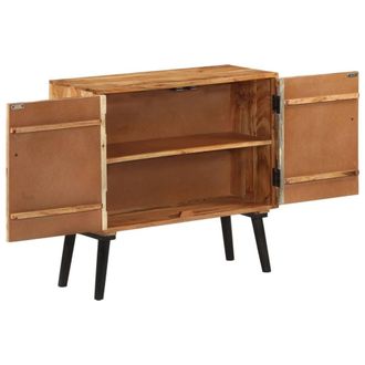 Berkfield Home Sideboard Solid Mango Wood 85x30x75 cm in Brown | Size: 85 x 30 x 75 cm