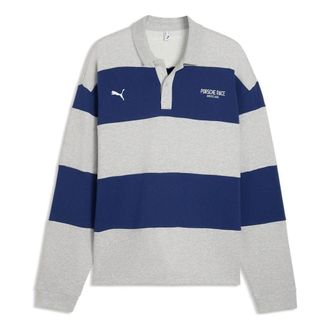 Puma x Porsche Legacy Long Sleeve Polo Shirt Blue Jewel 634485-19