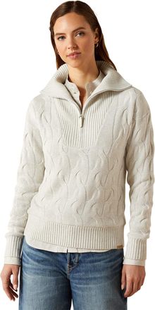 Ariat Womens Alamere Sweater Long Sleeve in Moonstruck Heather, Size X-Small, by Ariat