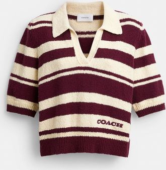Coach Striped Knit Polo