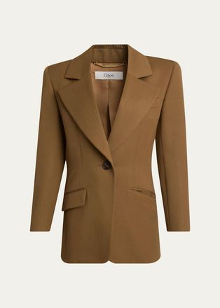Chlo&eacute; Virgin Wool Notch-Lapel Jacket