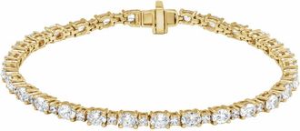 Diamond2Deal 14k Gold 5 1/2 CTW Lab-Grown Diamond Line Bracelet 7