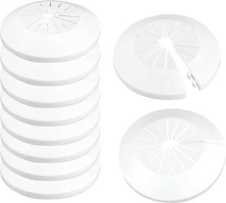 OEM Rosetones Para Tuber&iacute;as De Calefacci&oacute;n, Color Blanco - 10 Unidades - Di&aacute;metro 10-25 Mm