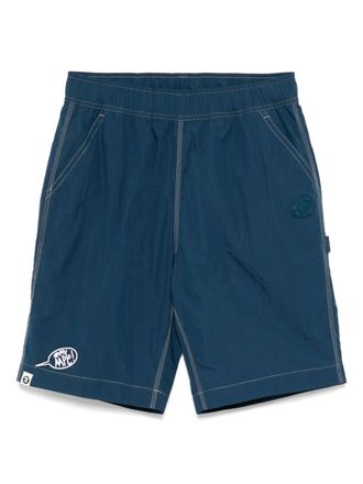 Aape By A Bathing Ape logo-patch shorts - Blue
