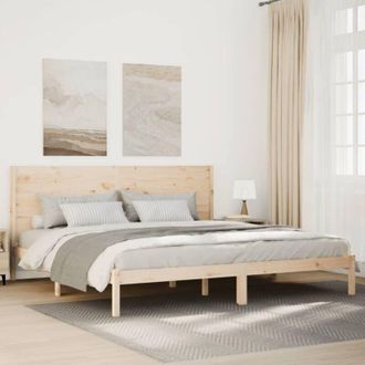 vidaXL Cama Extralarga Sin Colch&oacute;n Madera Maciza 200x210 Cm